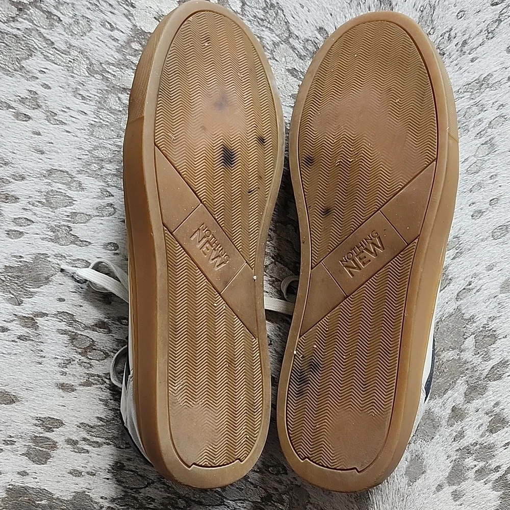 Nothing New Men's Saga One Gum Sole Sneakers Sz12 Navy